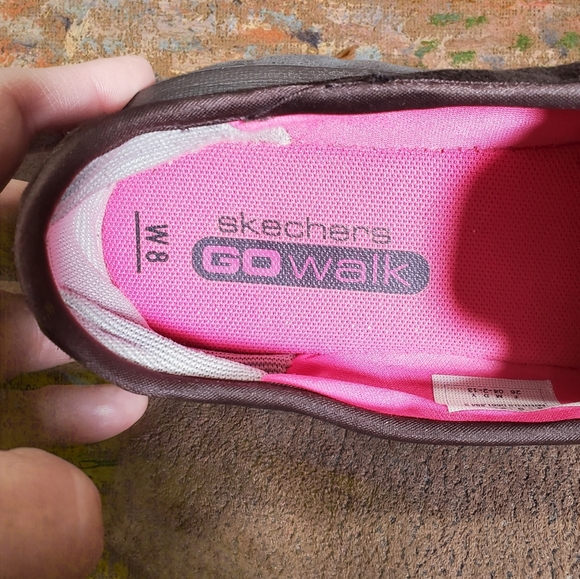 Skechers GO walk Slip-on Shoes Brown Suede size 8 - Picture 6 of 6